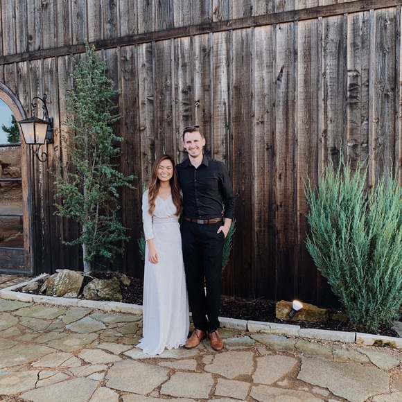 BHLD Gold Dress from Anthropologie